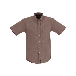 CAMISA MANGA CORTA MICROCUADRO TINTO