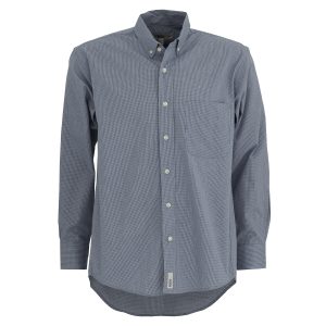 CAMISA MANGA LARGA MICROCUADRO AZUL MARINO