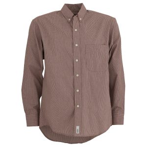 CAMISA MANGA LARGA MICROCUADRO TINTO