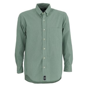 CAMISA MANGA LARGA MICROCUADRO VERDE BOSQUE