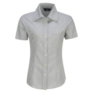 Blusa Manga Corta Oxford Gris