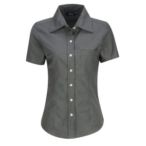 Blusa Manga Corta Oxford Plomo