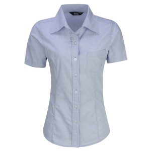Blusa Manga Corta Sidón Azul Marino