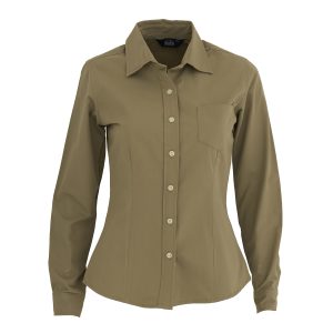 Blusa Manga larga Polycotton Kaki